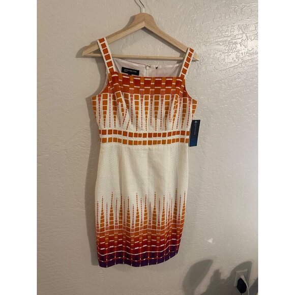 NWT Jones New York 100% Cotton Carnival Of Color Dress - Picture 2 of 11